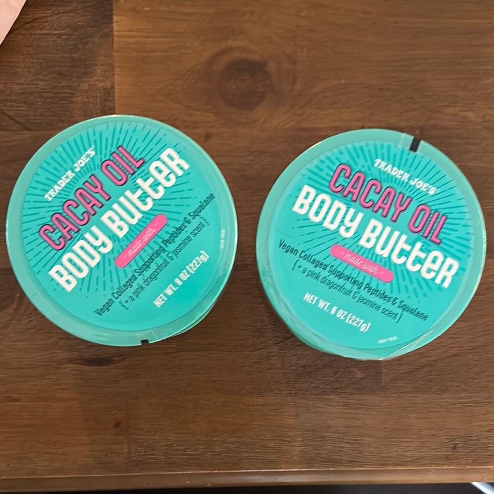 **Lot of Two!** Trader Joe’s Cacay Oil Body Butter